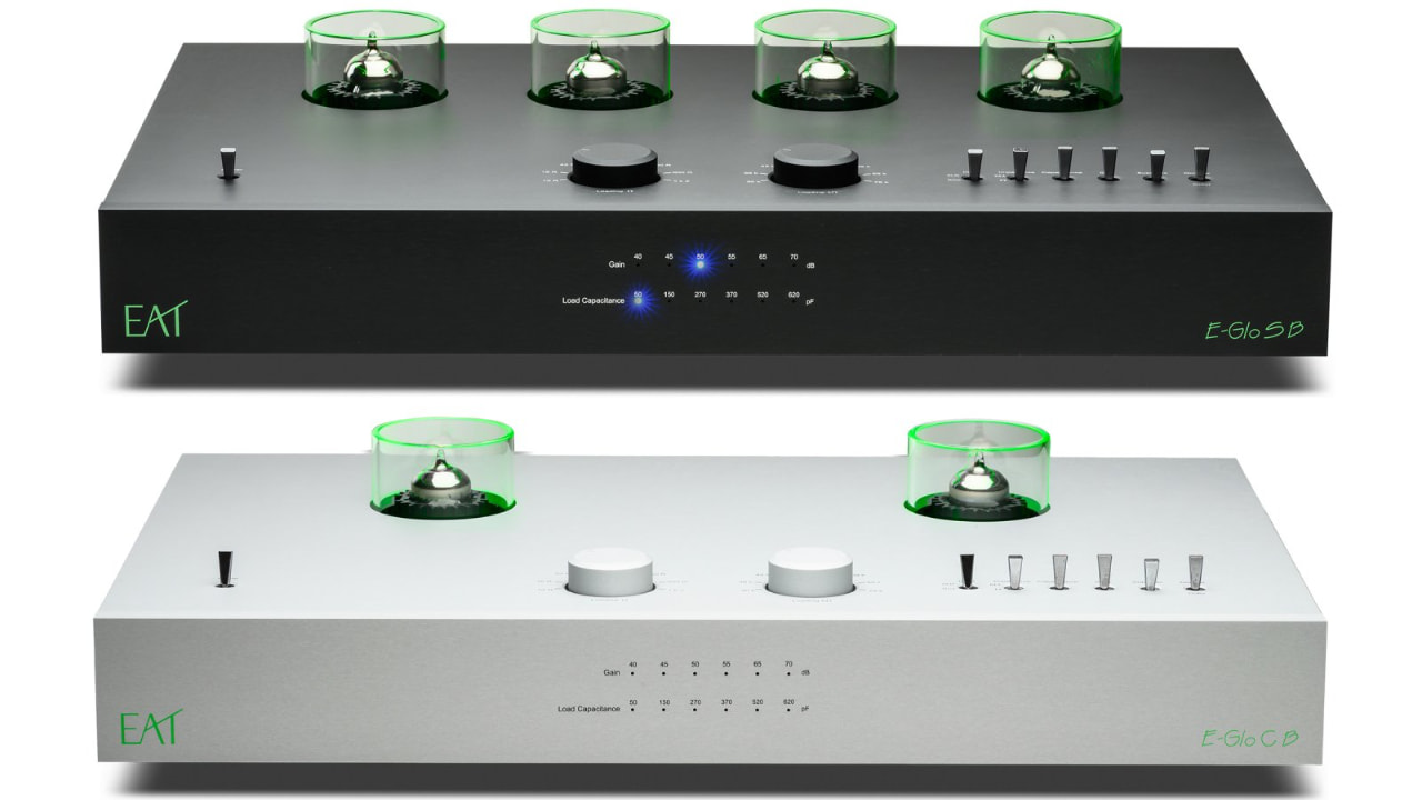 EAT E-Glo CB and E-Glo SB tube phono preamplifiers